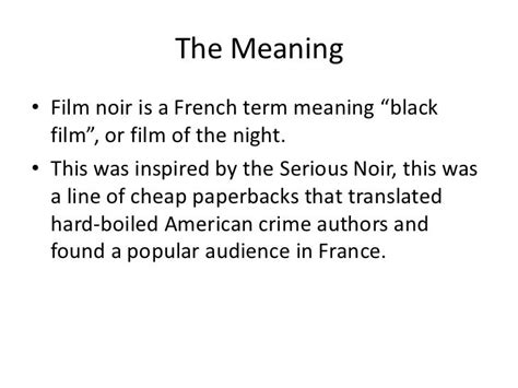 what does noir mean in english.